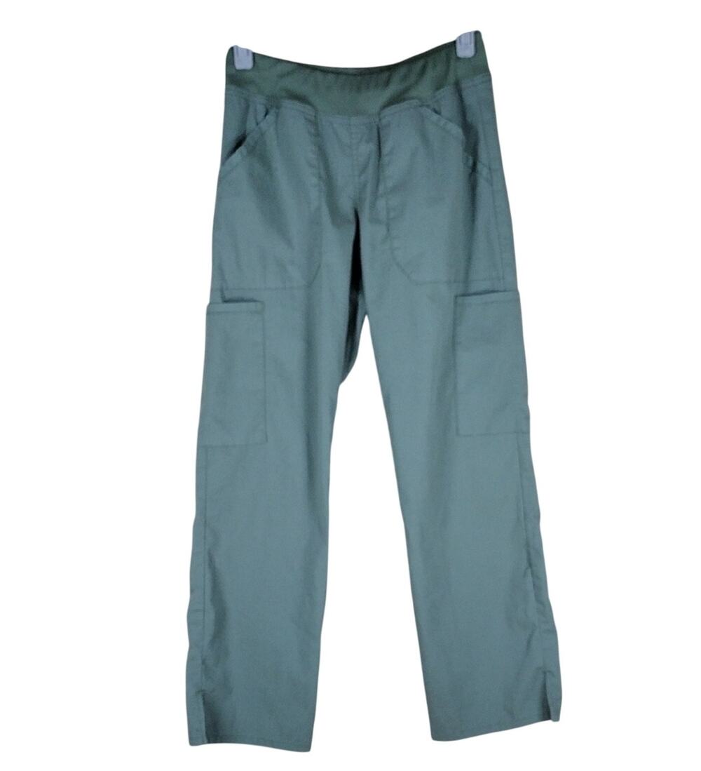 Cherokee Workwear Revolution Scrub Pants Women’s XS Green Cargo Stretch Pull On
